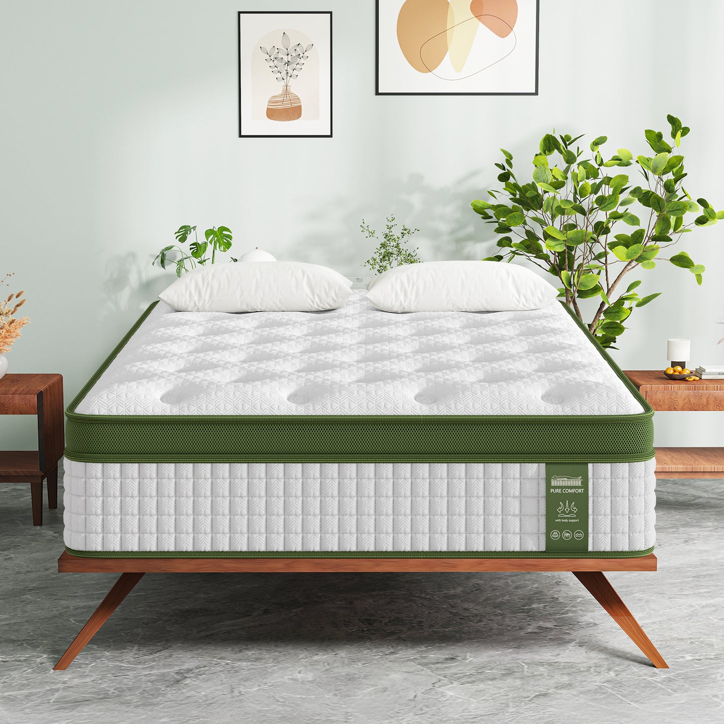 BedStory 34cm Single Latex Hybrid Mattress Medium Firm - 5 Zone Pocket Spring Bed for Pressure Relief Motion Isolation - Image 3