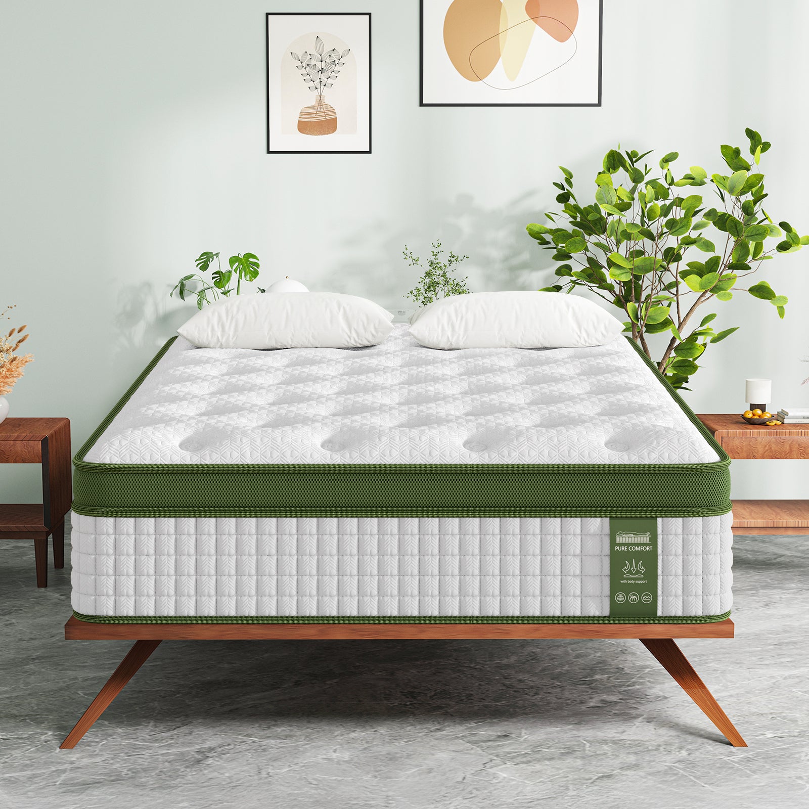 BedStory 34cm Single Latex Hybrid Mattress Medium Firm - 5 Zone Pocket Spring Bed for Pressure Relief Motion Isolation - Image 3