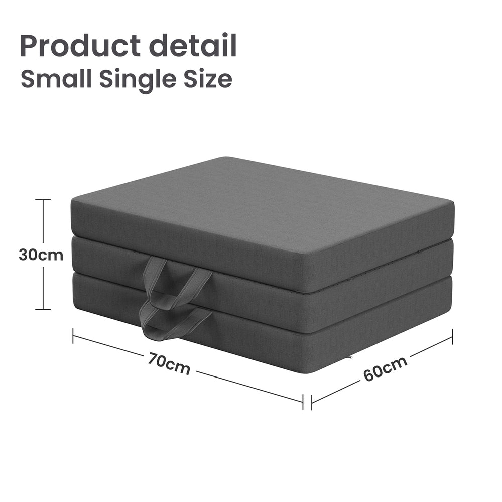 10cm Small Single BedStory 3-Fold Mattress Folding Foam Bed Washable Cover, 180x70cm - Image 3