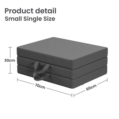 10cm Small Single BedStory 3-Fold Mattress Folding Foam Bed Washable Cover, 180x70cm - Image 3