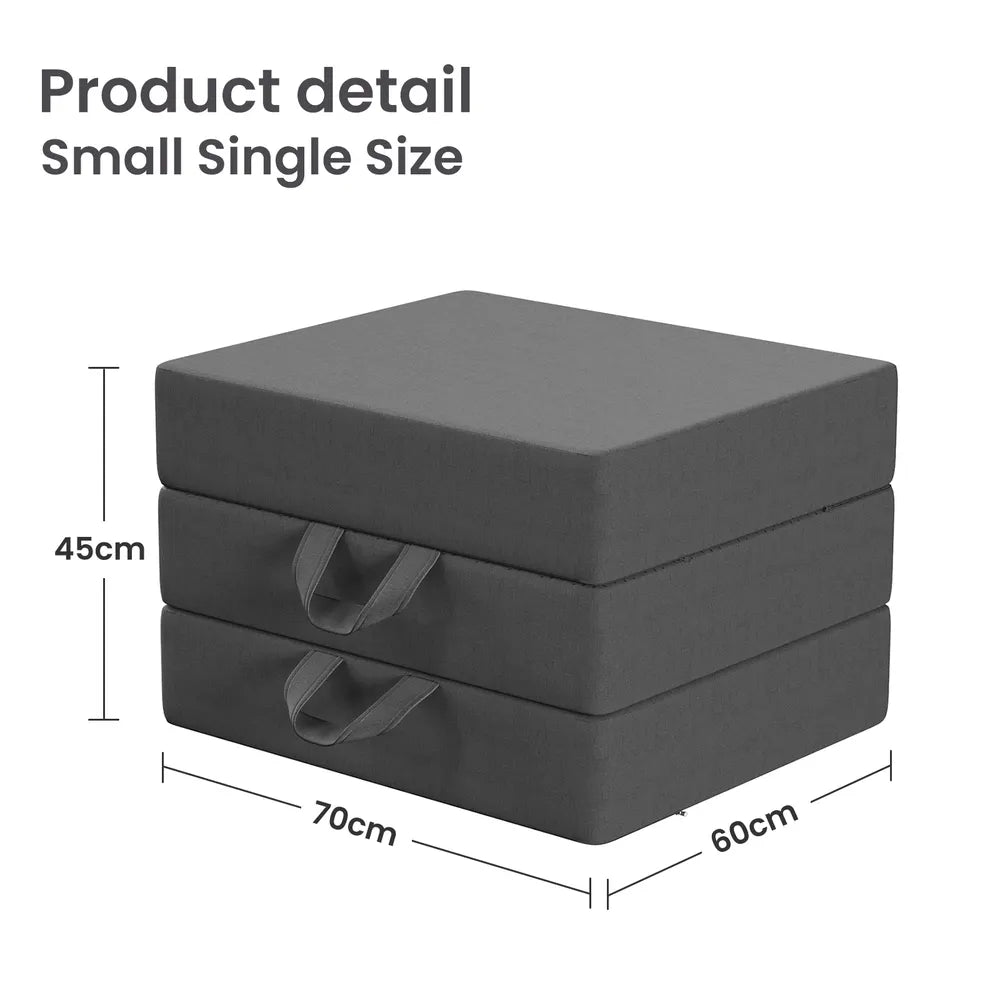 15cm Small Single BedStory 3-Fold Mattress Folding Foam Bed Washable Cover, 180x70cm - Image 3