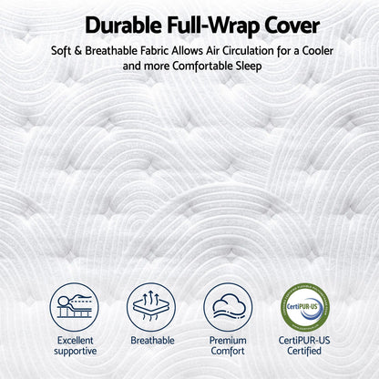 RoomSense Queen Mattress, 34cm Thick Medium Firm Hybrid Mattress for Back Pain Relief, Tencel Cooling Pocket Spring Mattress Queen Size in a Box - Image 9