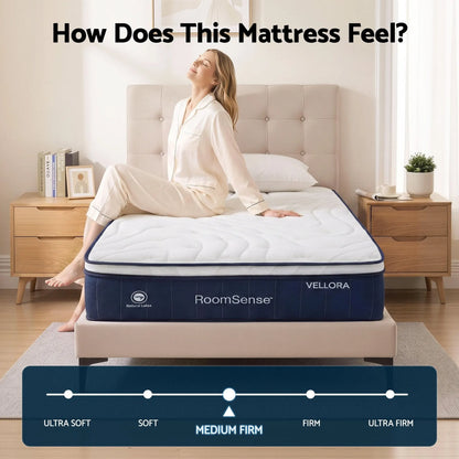 RoomSense King Single Mattress , 30cm Medium Firm Hybrid Mattress with Latex Lumbar Support for Back Pain Relief , Pocket Spring Mattress King Single Size in a Box - Image 6