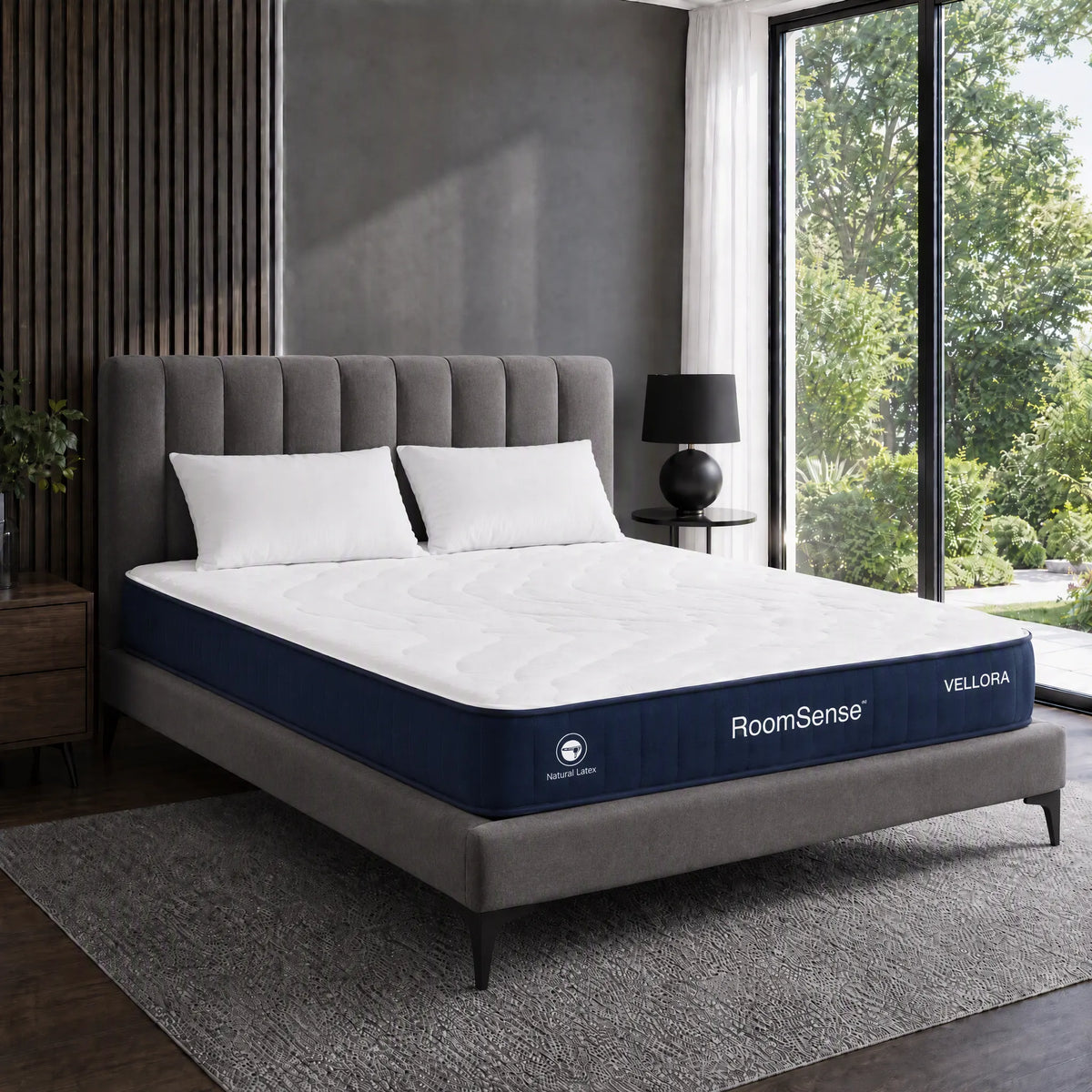 RoomSense Queen Mattress , 30cm Medium Firm Hybrid Mattress with Latex Lumbar Support for Back Pain Relief , Pocket Spring Mattress Queen Size in a Box