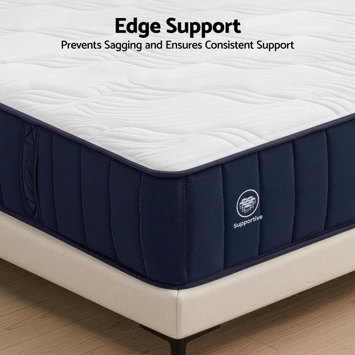 RoomSense King Single Mattress, 26cm Orthopedic Firm Mattress for Back Pain Relief, Pocket Spring Hybrid Mattress King Single Size for Home & Rental - Image 9