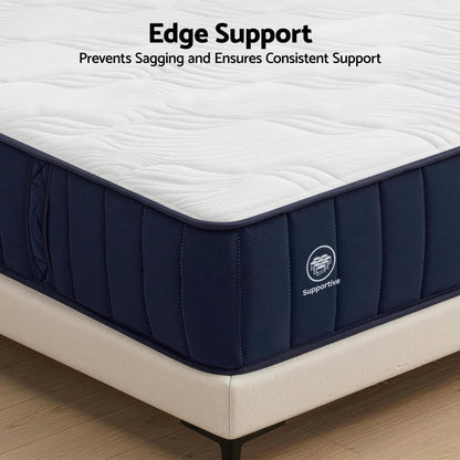 RoomSense King Single Mattress, 26cm Orthopedic Firm Mattress for Back Pain Relief, Pocket Spring Hybrid Mattress King Single Size for Home & Rental - Image 9