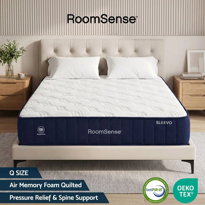 RoomSense Queen Mattress, 26cm Orthopedic Firm Mattress for Back Pain Relief, Pocket Spring Hybrid Mattress Queen Size for Home & Rental - Image 2