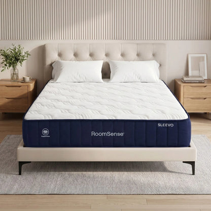 RoomSense Queen Mattress, 26cm Orthopedic Firm Mattress for Back Pain Relief, Pocket Spring Hybrid Mattress Queen Size for Home & Rental - Image 4