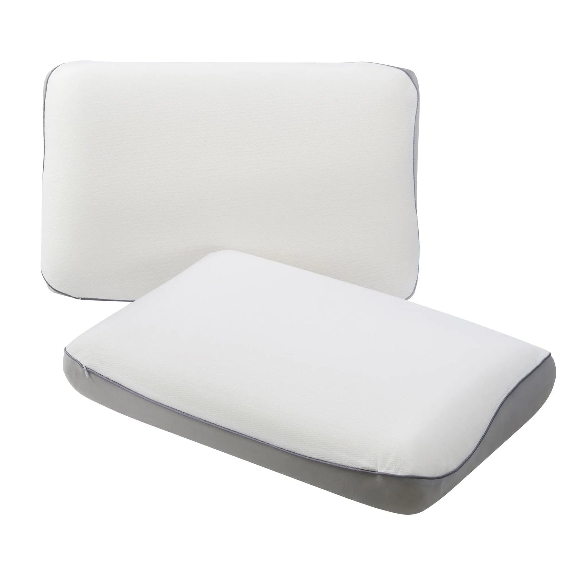 ROOMSENSE Reversible Dual-Sided Memory Foam Pillow, Ice-Cooling & Warm Fabric Sides, 55D Ultra-High Density Ergonomic Contour Pillow for Neck Pain Relief, Back & Side Sleepers - Image 4