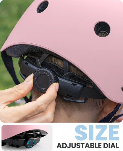 OutdoorMaster Youth & Kids Bike Helmet - Adjustable Multi-Sports Skateboard Helmet with Removable Liners for Balance Bike, Toddler Scooter, One Wheel Hoverboard-Light Pink-Large - Image 3