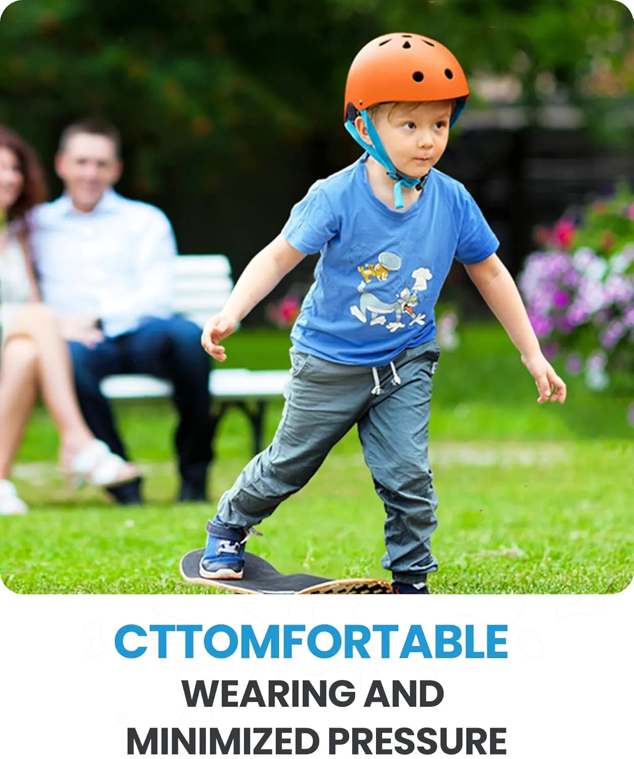 OutdoorMaster Youth & Kids Bike Helmet - Adjustable Multi-Sports Skateboard Helmet with Removable Liners for Balance Bike, Toddler Scooter, One Wheel Hoverboard-Orange-Large - Image 2