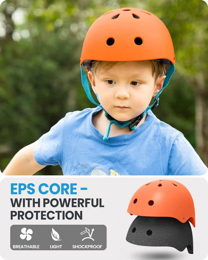 OutdoorMaster Youth & Kids Bike Helmet - Adjustable Multi-Sports Skateboard Helmet with Removable Liners for Balance Bike, Toddler Scooter, One Wheel Hoverboard-Orange-Large - Image 5