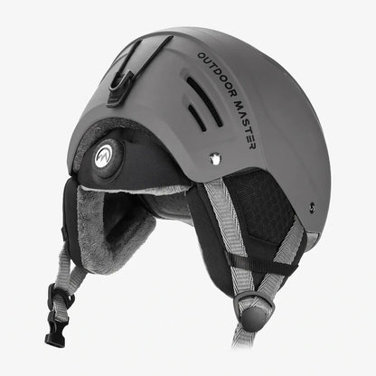 OutdoorMaster Kelvin II Ski Helmet - Snow Sport Helmet Snowboard Helmet for Men Women & Youth Grey M - Image 2