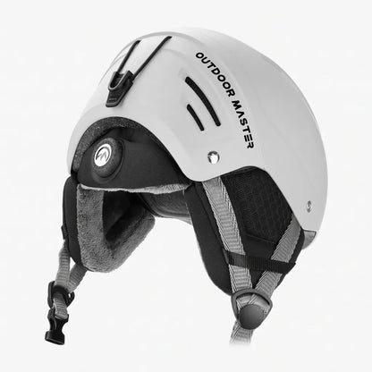 OutdoorMaster Kelvin II Ski Helmet - Snow Sport Helmet Snowboard Helmet for Men Women & Youth White L - Image 2
