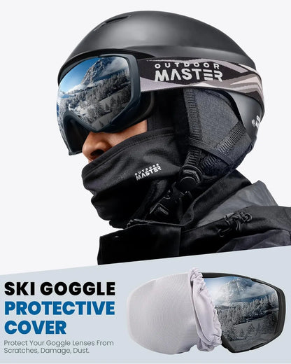 OutdoorMaster Ski Goggles with Cover Snowboard Snow Goggles OTG Anti-Fog -100% UV Protection-OM-18 - Image 6