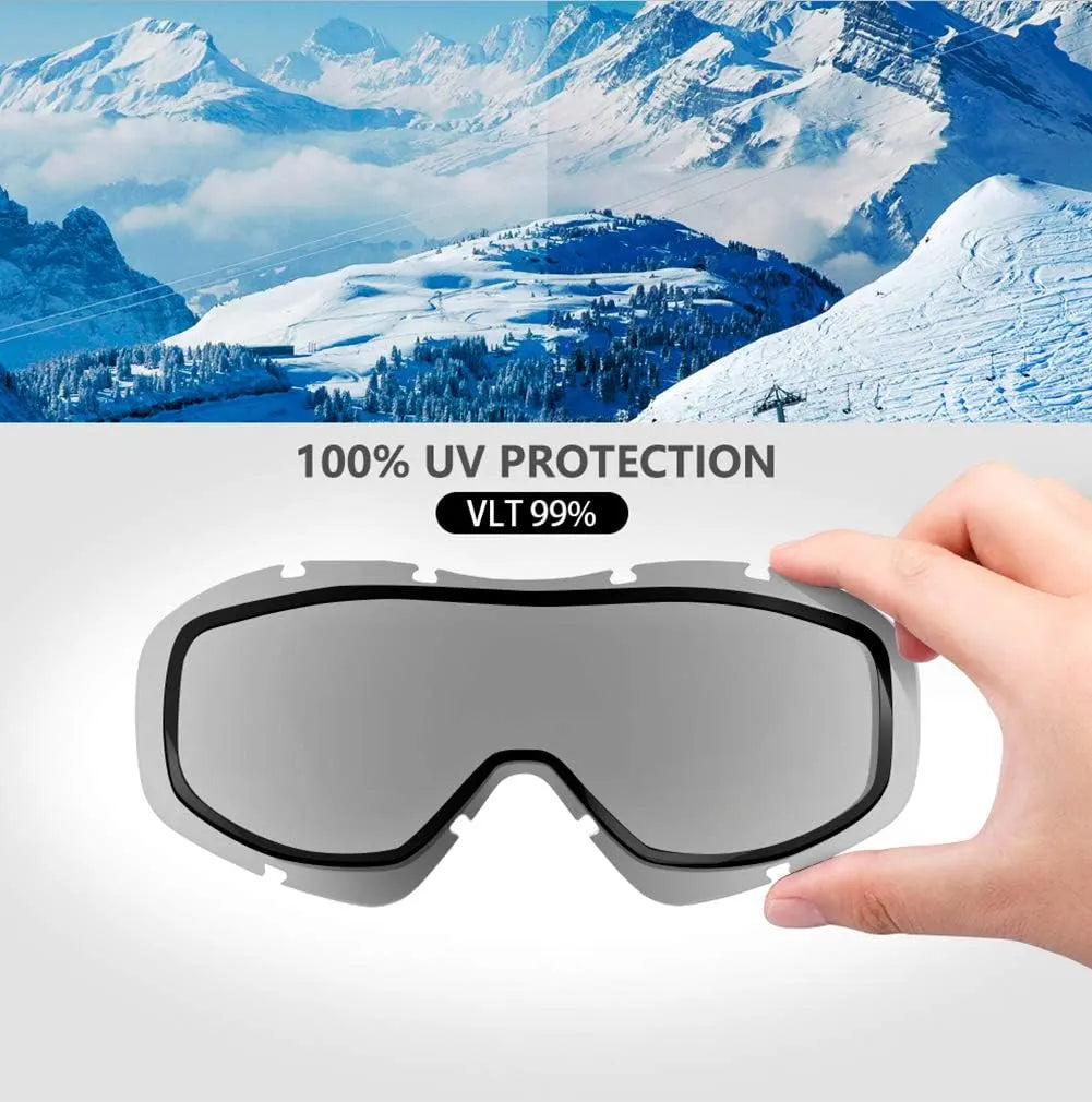OutdoorMaster OTG Ski Goggles - Over Glasses Ski/Snowboard Goggles for Men, Women & Youth - 100% UV Protection-OM-5 - Image 2