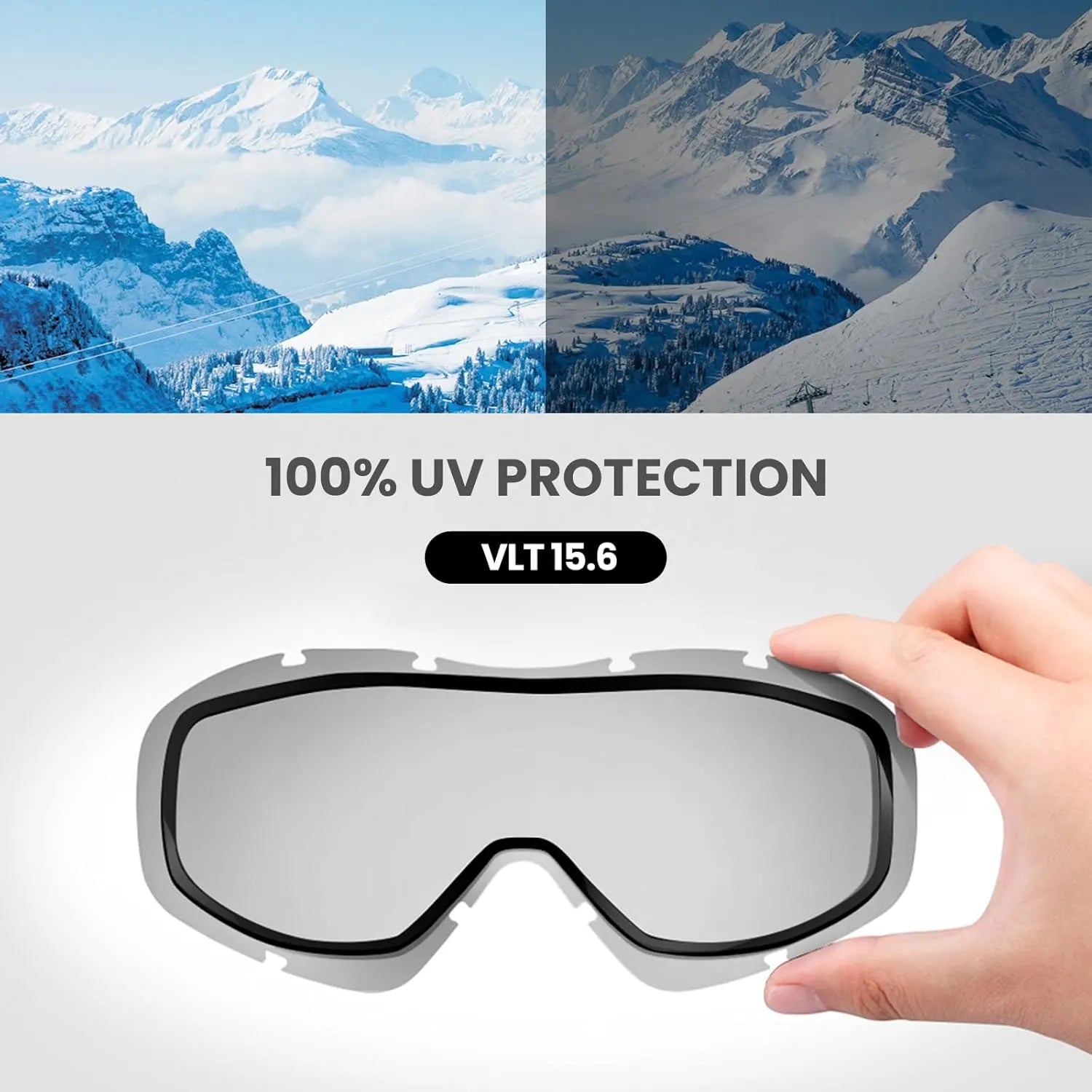 OutdoorMaster OTG Ski Goggles - Over Glasses Ski/Snowboard Goggles for Men, Women & Youth - 100% UV Protection-OM-5 - Image 4
