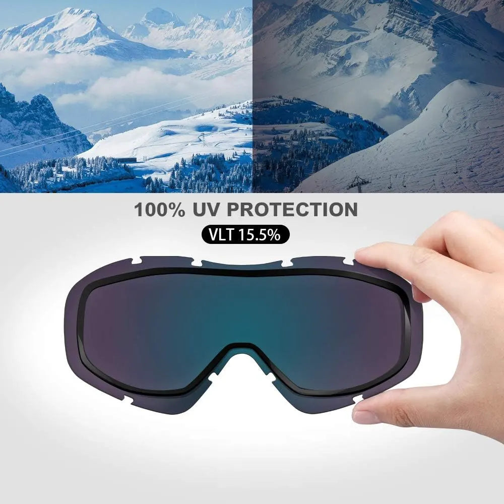OutdoorMaster OTG Ski Goggles - Over Glasses Ski/Snowboard Goggles for Men, Women & Youth - 100% UV Protection-OM-5 - Image 2