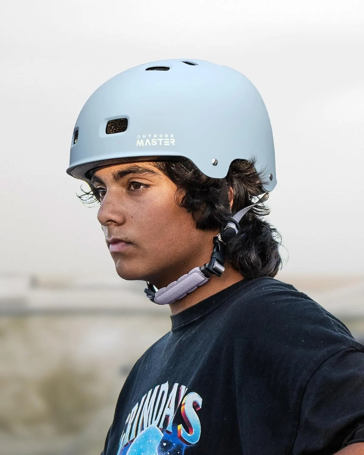OutdoorMaster Skateboard Bike Helmet for Adults &Youth - Multi-Sport Certified Impact Resistant with 2 Removable Liners & Ventilation for Scooter, Skating-Matte Crystal Blue-Small - Image 6