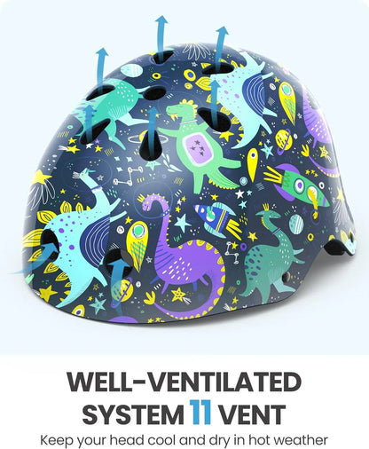 OutdoorMaster Youth & Kids Bike Helmet - Adjustable Multi-Sports Skateboard Helmet with Removable Liners for Balance Bike, Toddler Scooter, One Wheel Hoverboard-Blue-S - Image 3