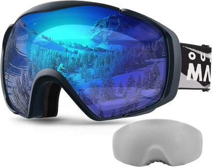 OutdoorMaster Ski Goggles with Cover Snowboard Snow Goggles OTG Anti-Fog -100% UV Protection-OM-18 - Image 2