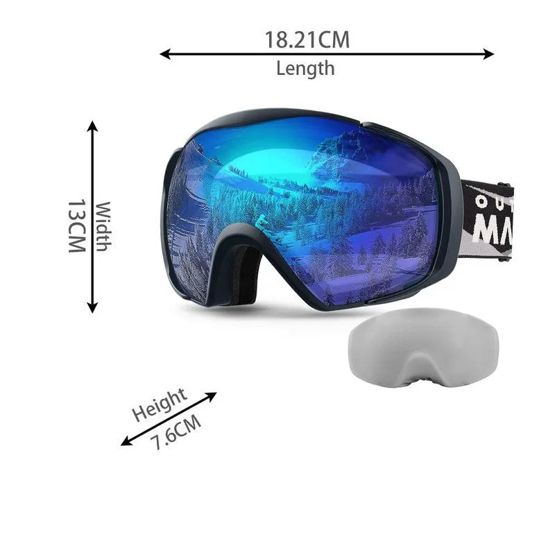OutdoorMaster Ski Goggles with Cover Snowboard Snow Goggles OTG Anti-Fog -100% UV Protection-OM-18 - Image 3