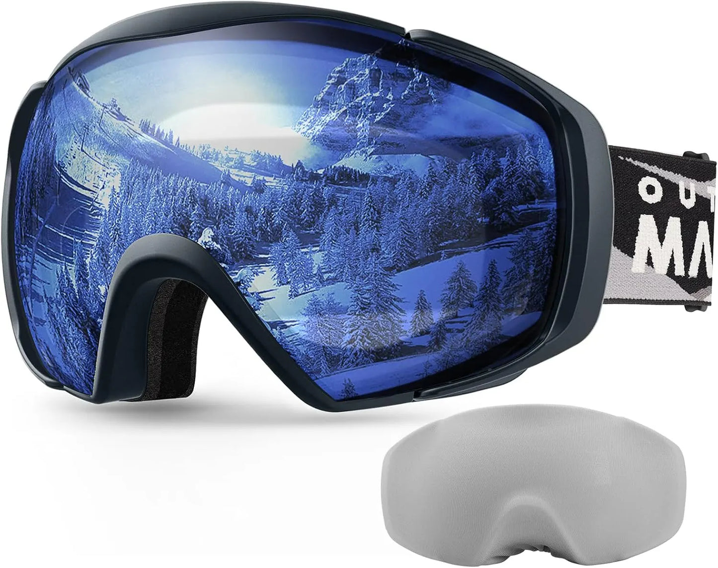 OutdoorMaster Ski Goggles with Cover Snowboard Snow Goggles OTG Anti-Fog -100% UV Protection-OM-18 - Image 2