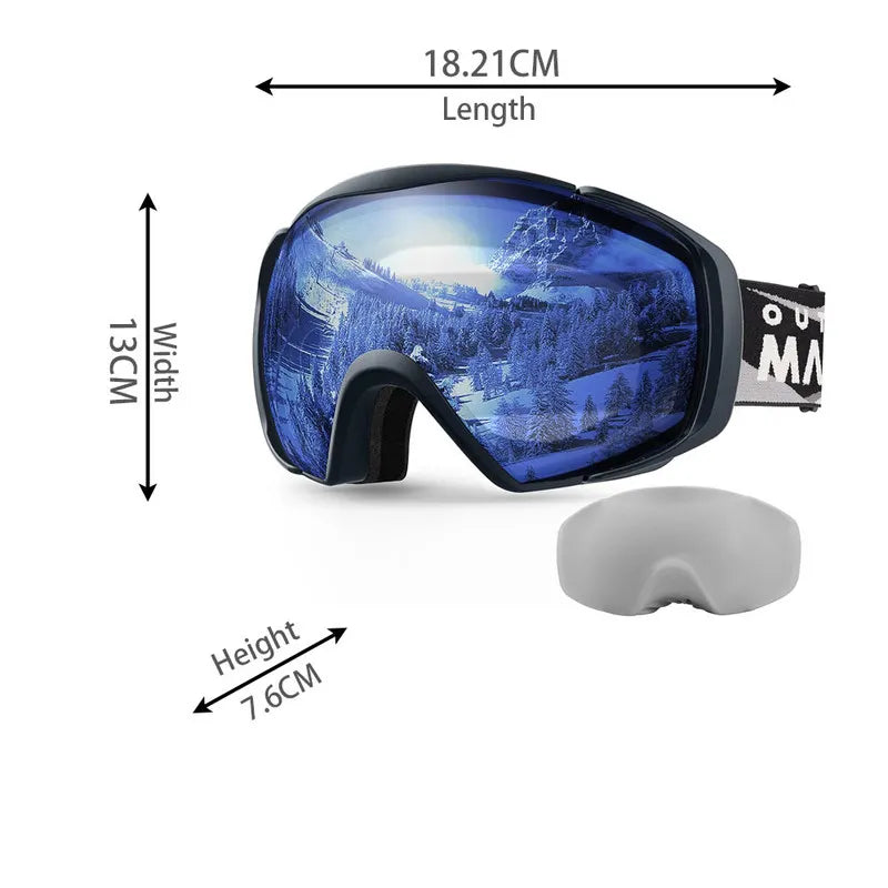OutdoorMaster Ski Goggles with Cover Snowboard Snow Goggles OTG Anti-Fog -100% UV Protection-OM-18 - Image 3