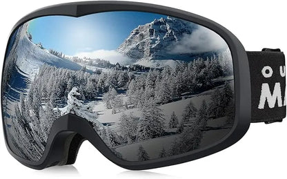 OutdoorMaster Owl Ski Goggles OTG, Snow Snowboard Goggles for Men Women Youth, Anti-Fog, 100% UV Protection-OM-72 - Image 2