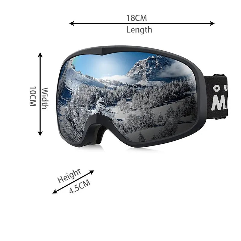 OutdoorMaster Owl Ski Goggles OTG, Snow Snowboard Goggles for Men Women Youth, Anti-Fog, 100% UV Protection-OM-72 - Image 7