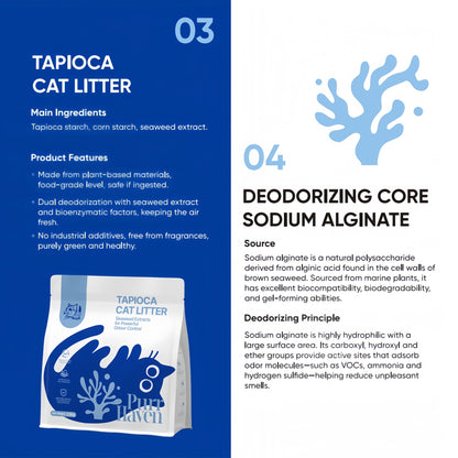 PurrHaven Tapioca Clumping Cat & Kitty Litter, 30kg (12 Pack),Dust Free,Plant-Based,Easy to Clean,Odour Neutraliser,Rapid Liquid Absorption,Non-Toxic Formula - Image 5