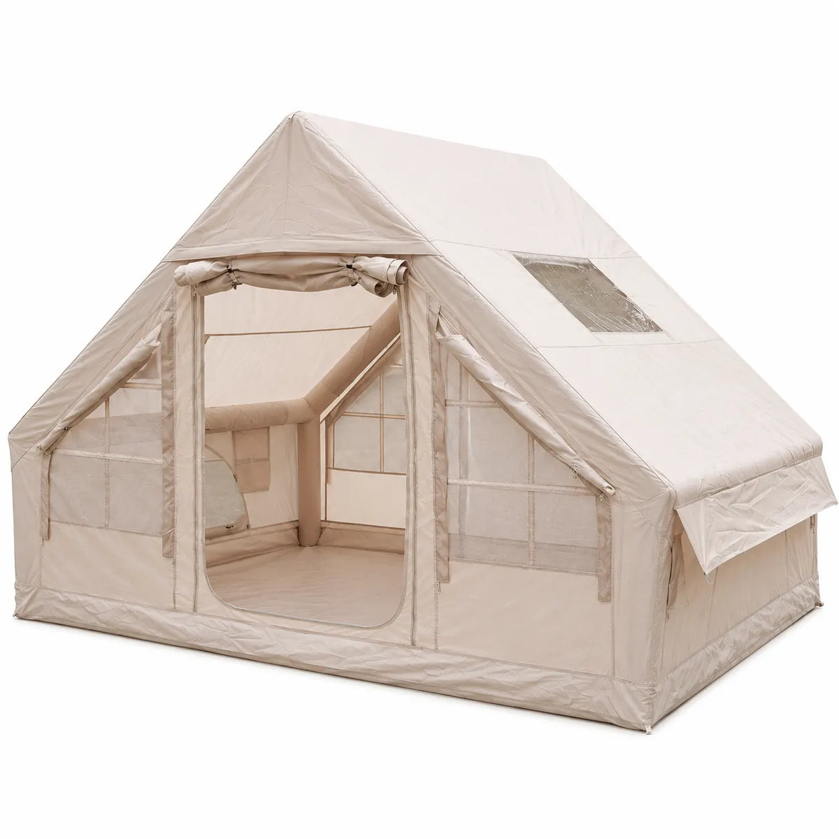 Weisshorn A-Frame Inflatable Air Tent with Mesh Windows, Family Glamping