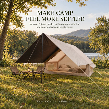 Weisshorn Inflatable A-Frame Tent with Extended Side Awning, Basecamp - Image 2