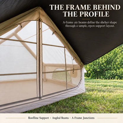 Weisshorn Inflatable A-Frame Tent with Extended Side Awning, Basecamp - Image 4