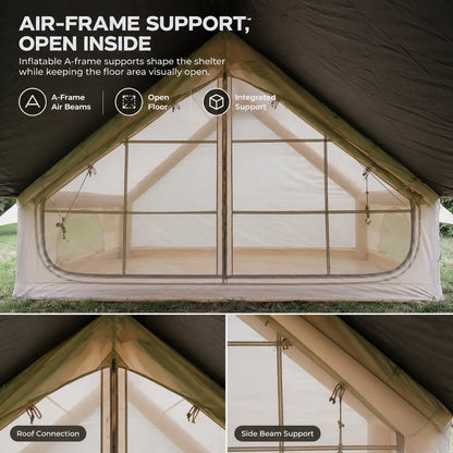 Weisshorn Inflatable A-Frame Tent with Extended Side Awning, Basecamp - Image 6