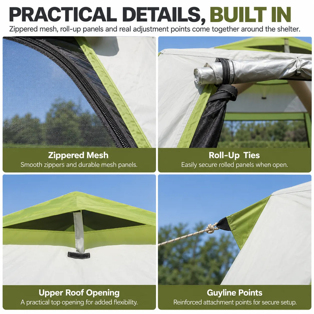 Weisshorn Inflatable Mesh Gazebo Tent, Air-Frame with Extendable Canopy - Image 3