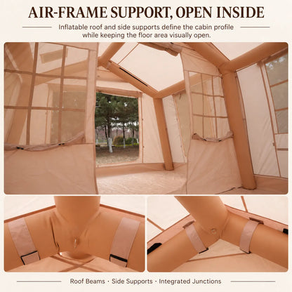 Weisshorn Inflatable Cabin Tent 300x400cm Side Awning Roof Skylight - Image 5
