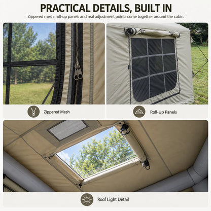 Weisshorn Inflatable Camping Tent Cabin Style with Skylight Mesh 300x265cm - Image 3