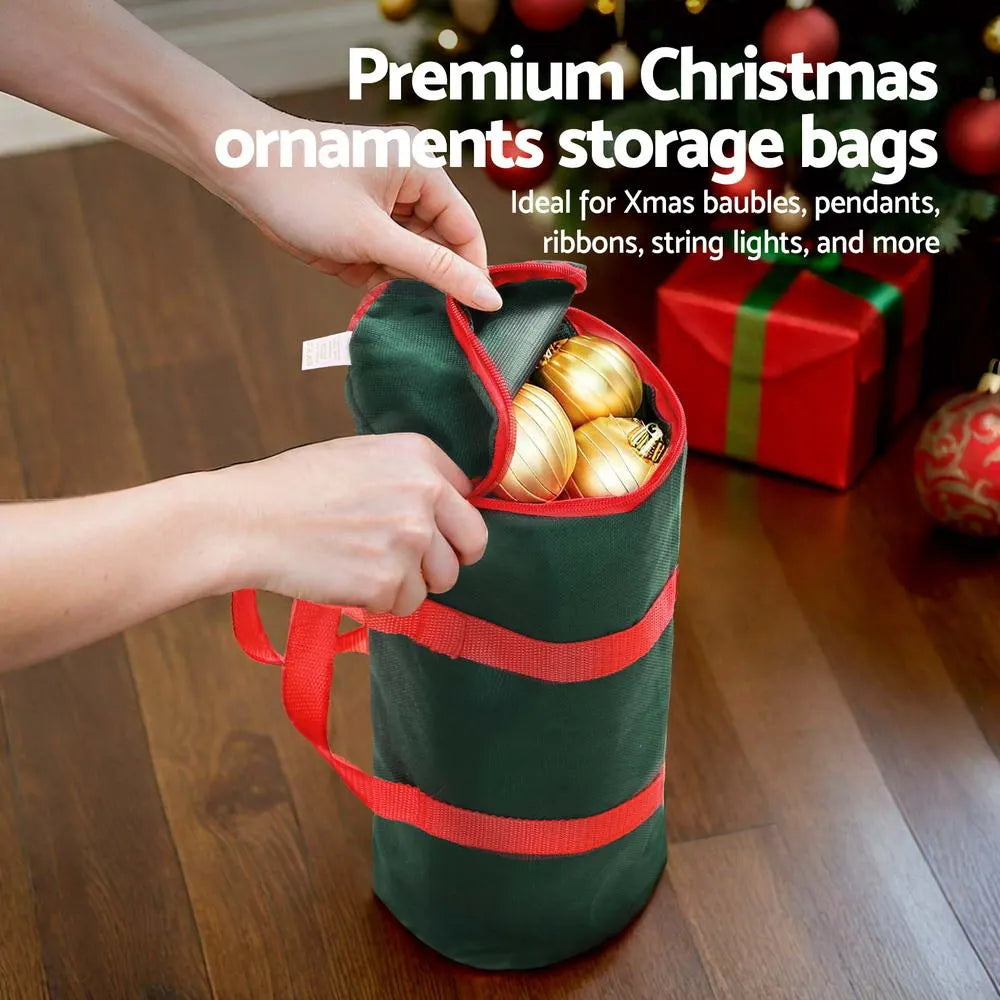 Jingle Jollys Christmas Baubles Storage Bag Xmas Ornaments Bag Container Green - Image 6