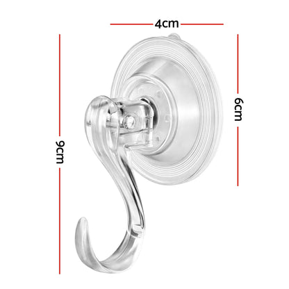 Jingle Jollys 2x Suction Cup Hooks Heavy Duty Christmas Wreath Hanger Window 5kg - Image 2