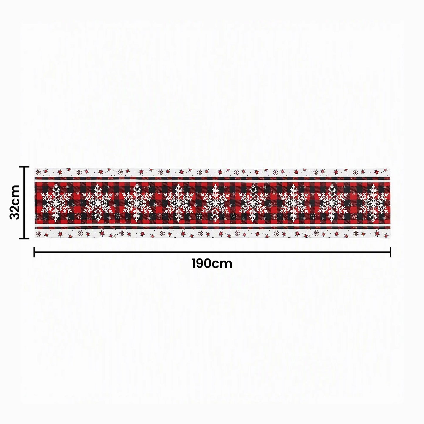 Jingle Jollys Christmas Table Runner Snowflake 190x32CM Dining Party Decor Linen - Image 2