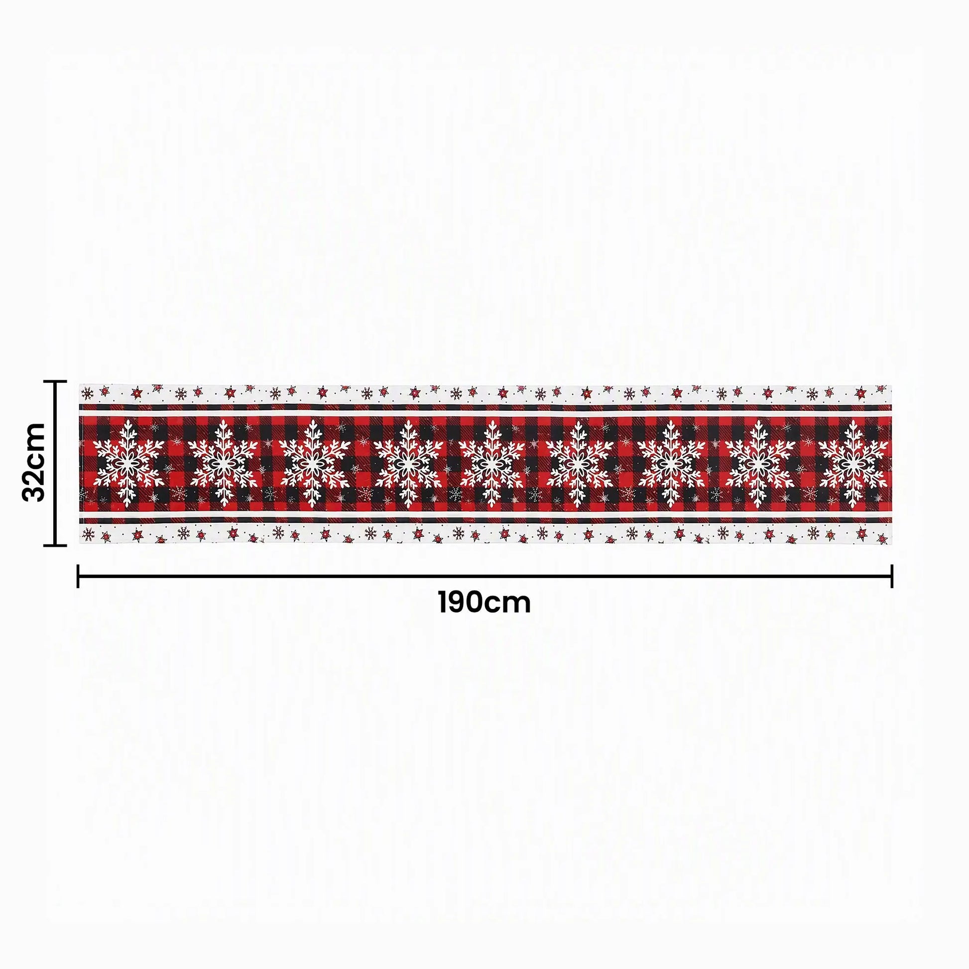 Jingle Jollys Christmas Table Runner Snowflake 190x32CM Dining Party Decor Linen - Image 2