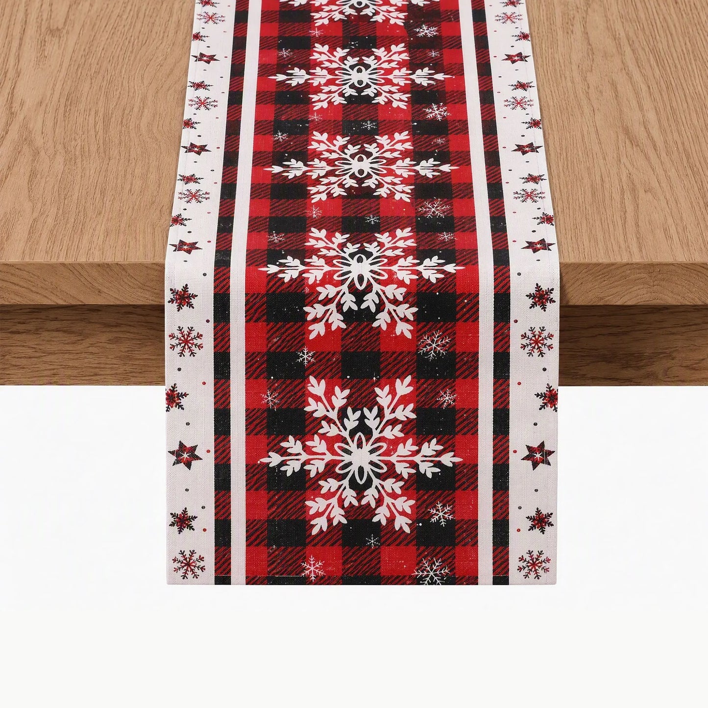 Jingle Jollys Christmas Table Runner Snowflake 190x32CM Dining Party Decor Linen - Image 3