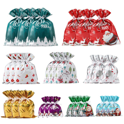 Jingle Jollys 27PCS Christmas Gift Bags Large Medium Small 9 Christmas Designs Set