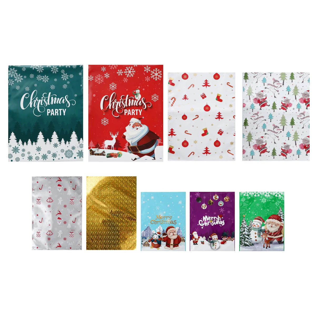 Jingle Jollys 27PCS Christmas Gift Bags Large Medium Small 9 Christmas Designs Set - Image 4