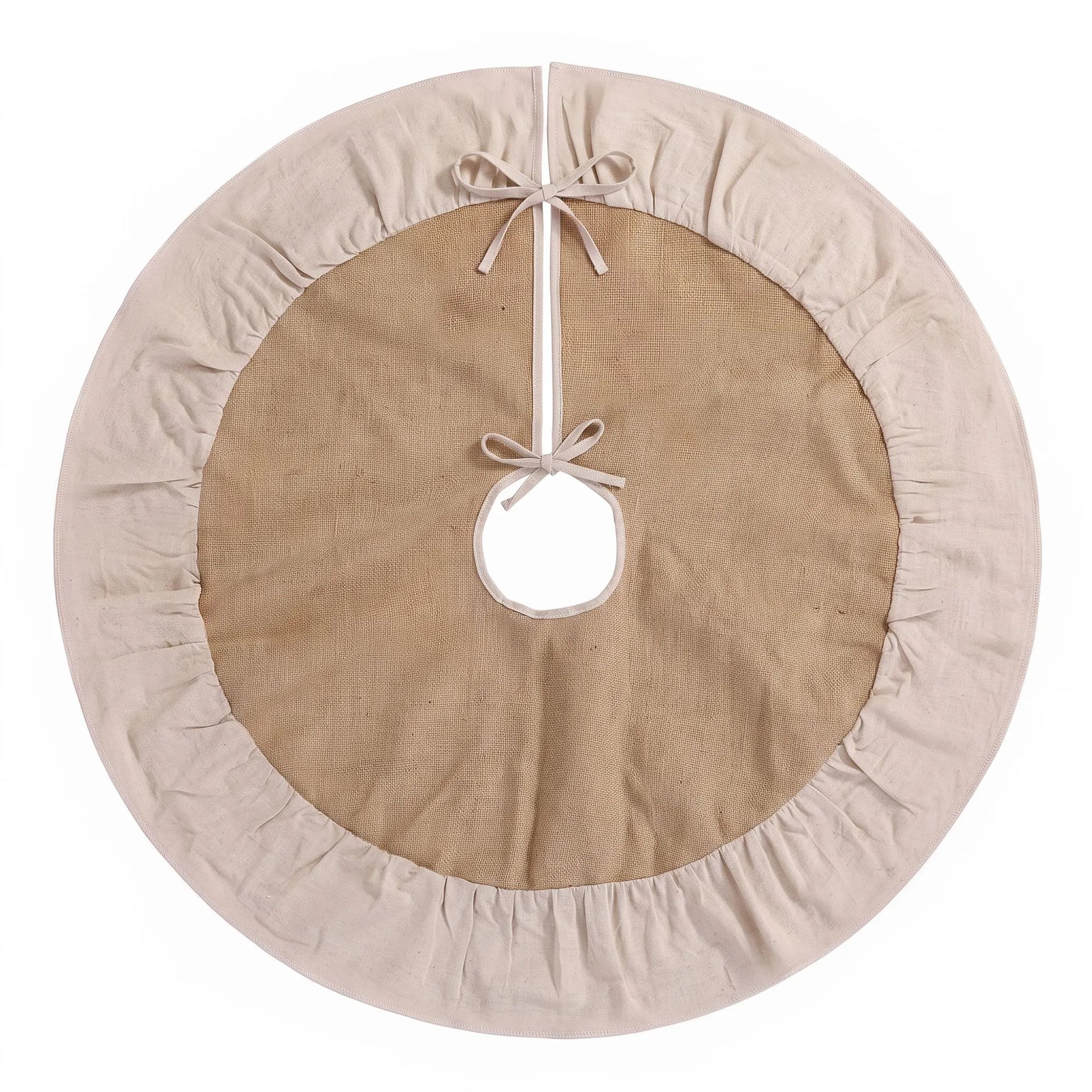 Jingle Jollys 90cm Christmas Tree Skirt Linen Christmas Tree Mat Decor