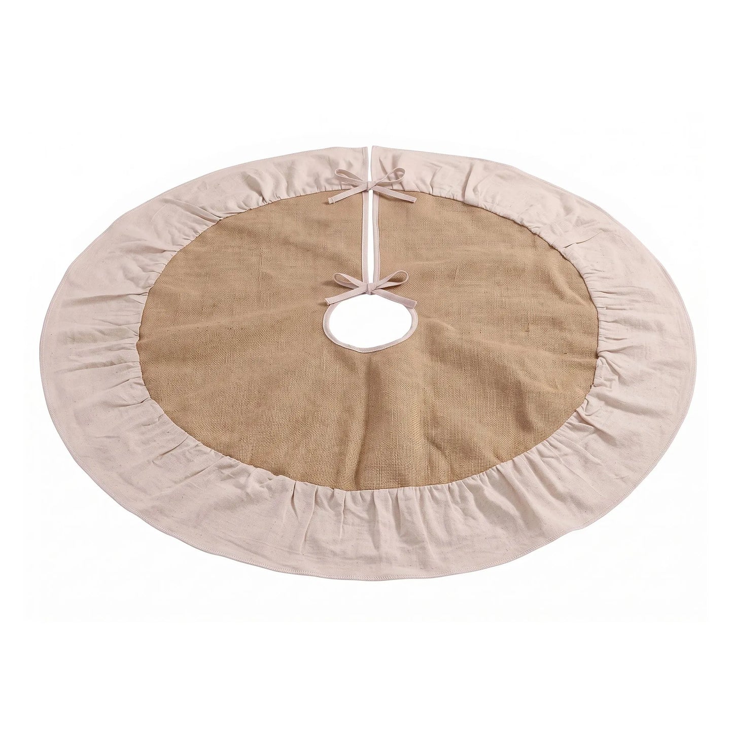 Jingle Jollys 90cm Christmas Tree Skirt Linen Christmas Tree Mat Decor - Image 3