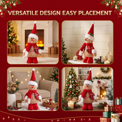 Jingle Jollys Christmas Gingerbread Man Standing Ornament Knitted Christmas Indoor Decor - Image 5