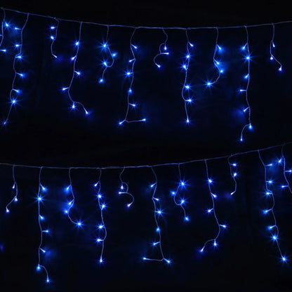 Jingle Jollys 32M Christmas Lights Solar Icicle String Lights 960 LED Blue
