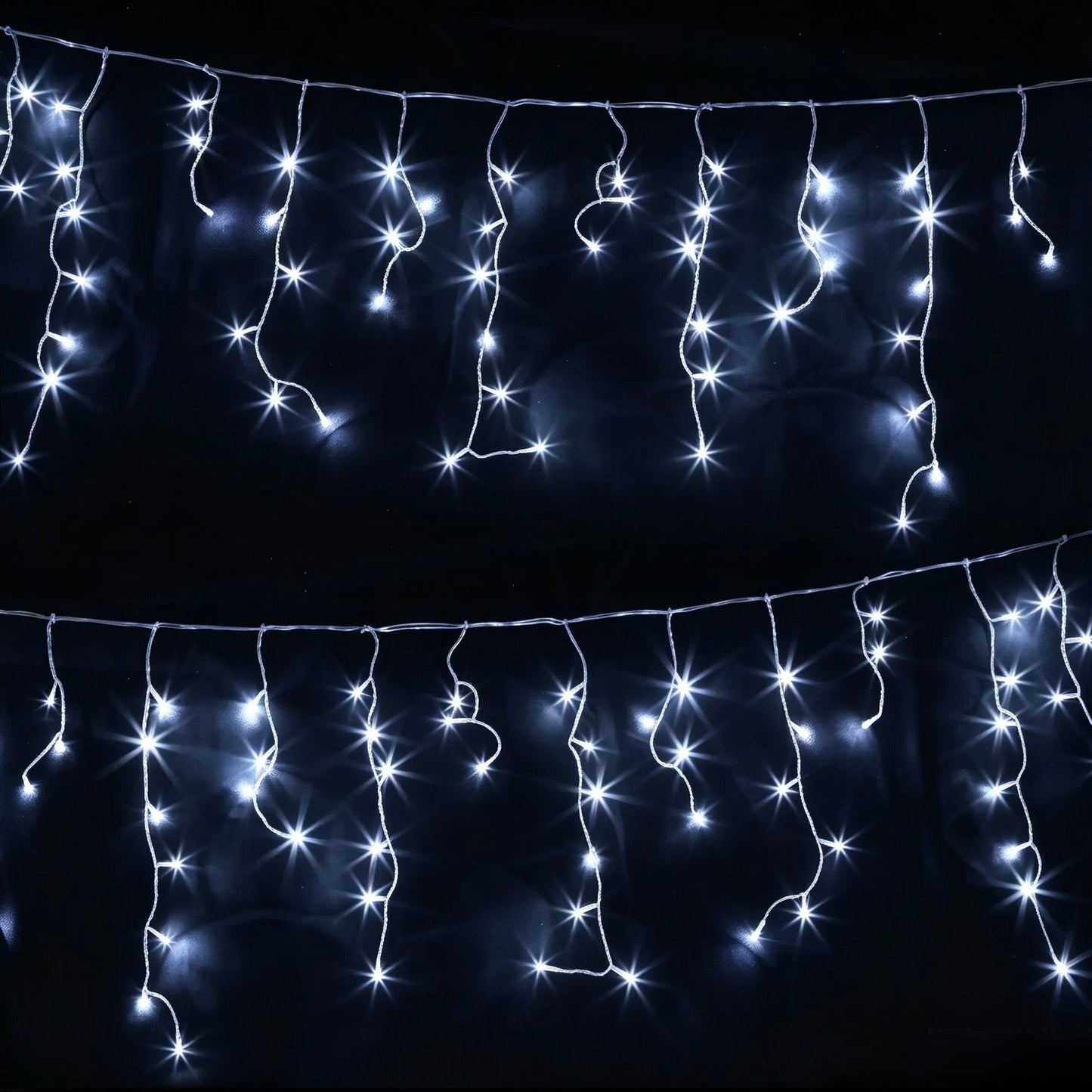 Jingle Jollys 32M Christmas Lights Solar Icicle String Lights 960 LED Cool White - Image 7